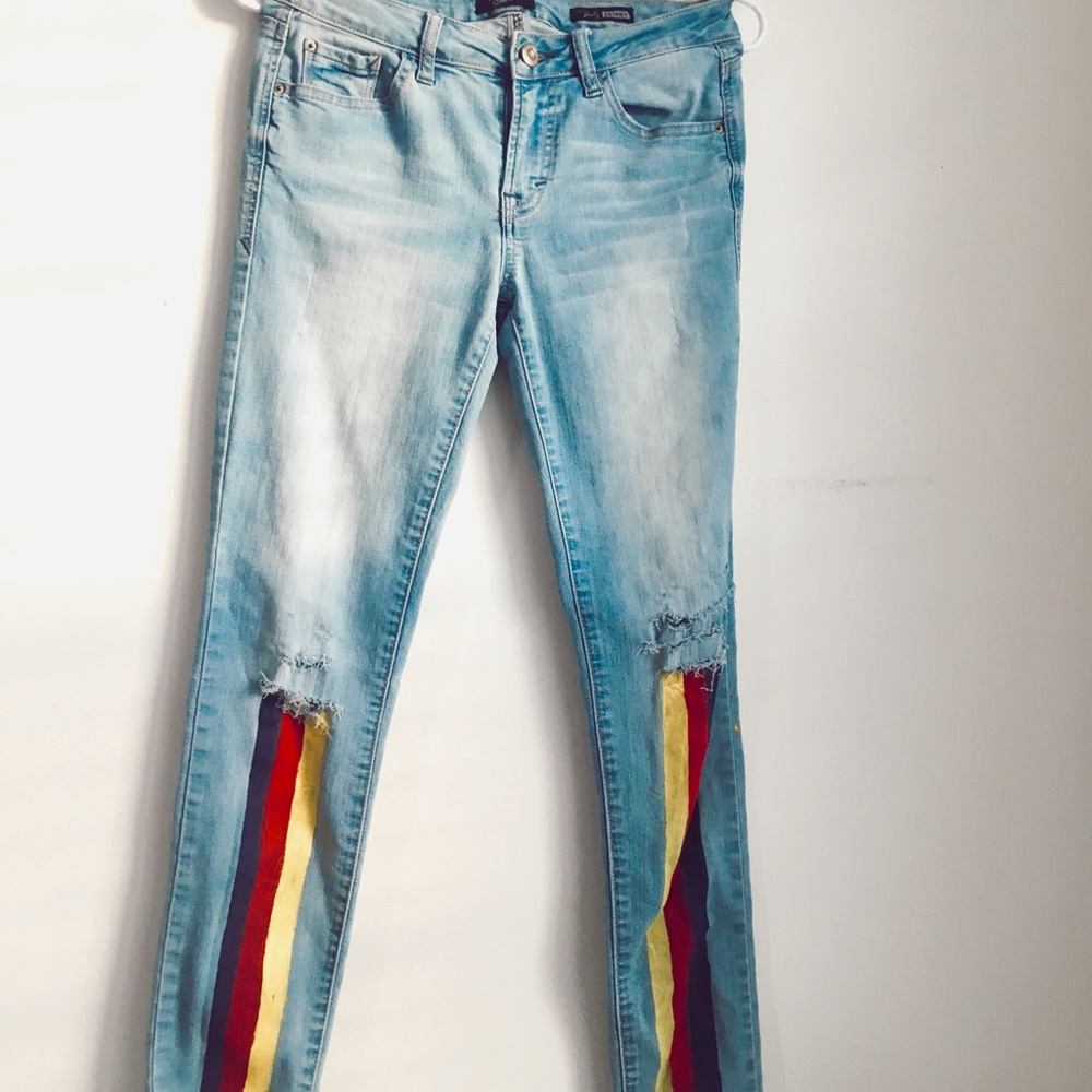 Hand Painted & Distressed Kensie Jeans